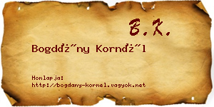 Bogdány Kornél névjegykártya